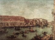 GUARDI, Francesco The Grand Canal at the Fish Market (Pescheria) dg oil on canvas